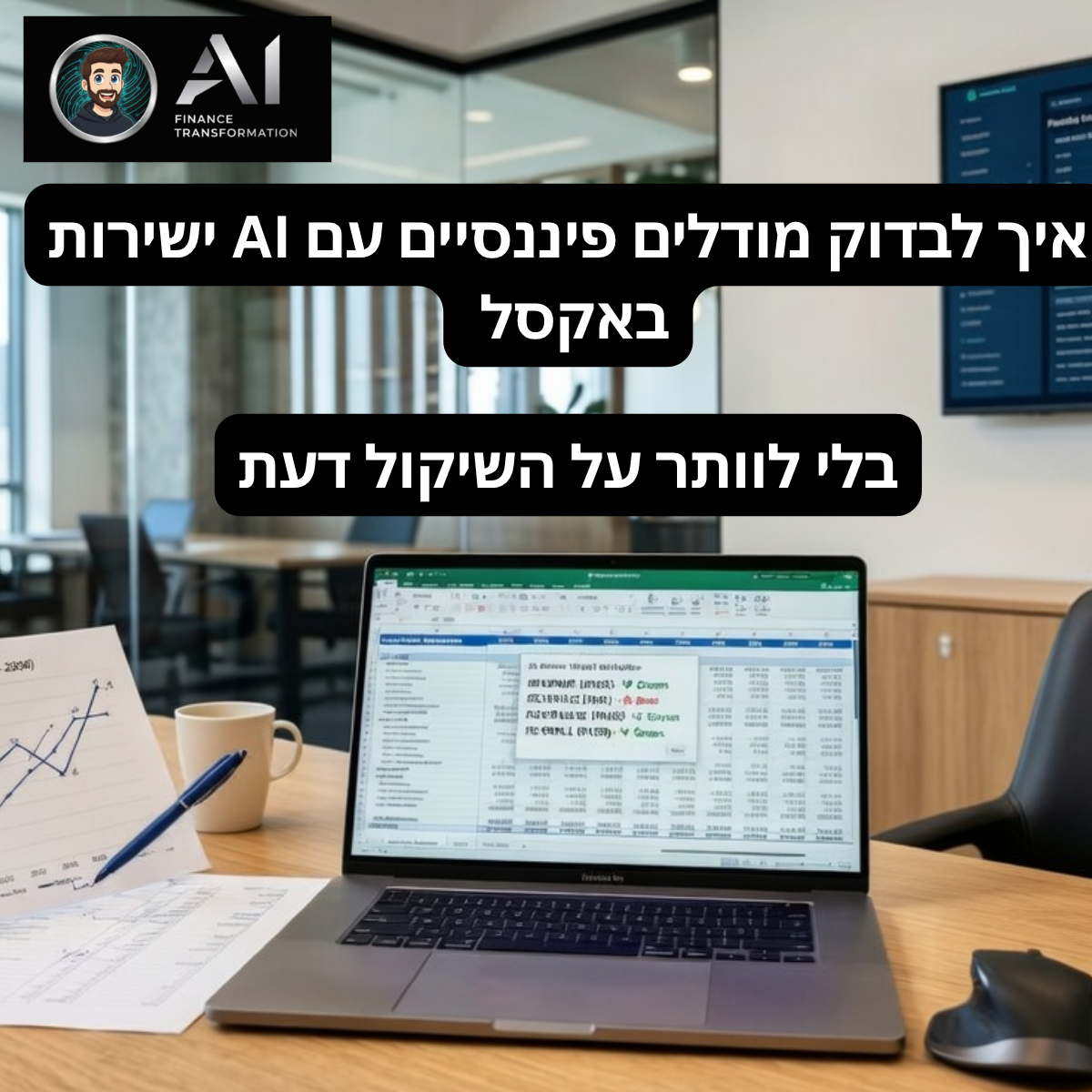 ולידציה למודלים פיננסיים באקסל עם AI: בדיקות, טרנדים וקובננטים